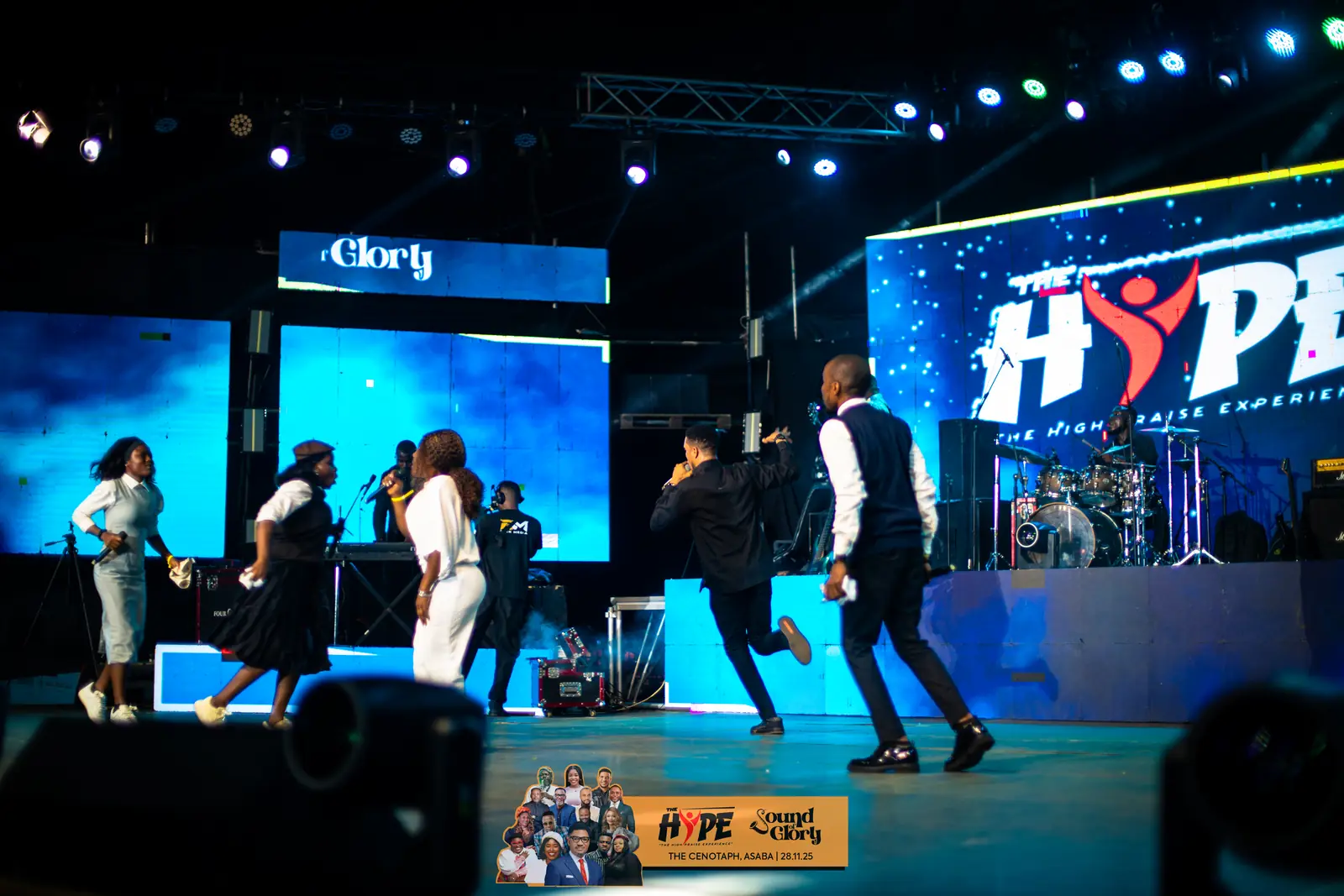 A wide view of the HYPE stage during ministration